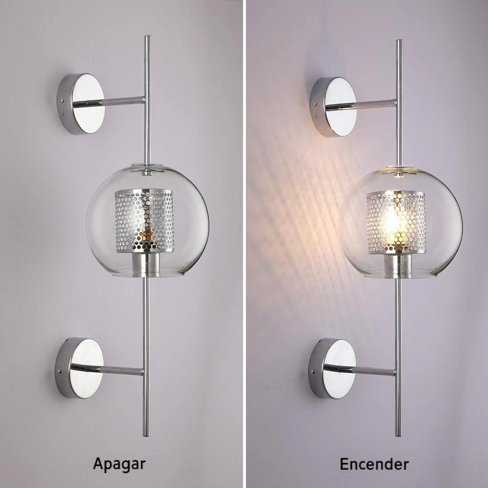 Loft - Apliques de Pared Dormitorio Cristal Lujo Retro