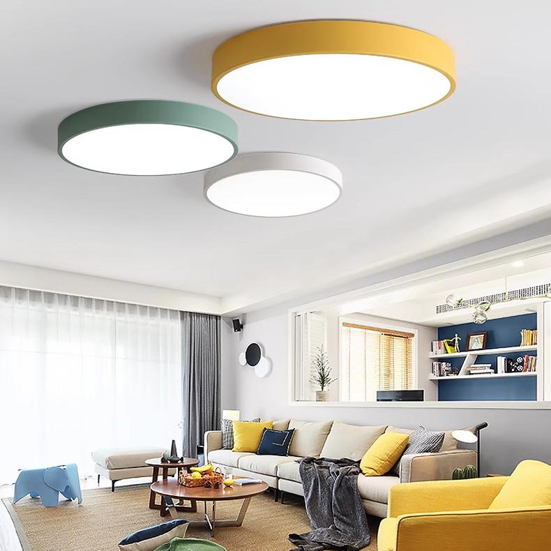 Cloud - Minimalist LED Ceiling Lamp Macaron Circular Living Room