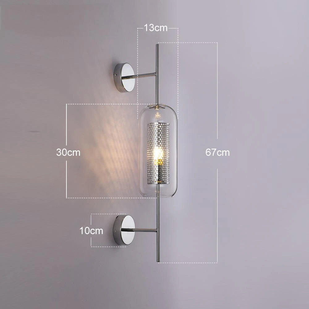Loft - Apliques de Pared Dormitorio Cristal Lujo Retro