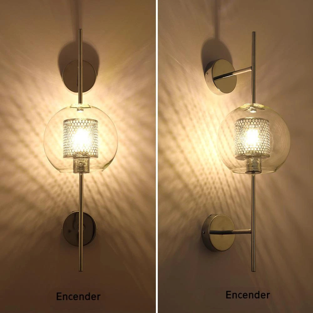 Loft - Apliques de Pared Dormitorio Cristal Lujo Retro