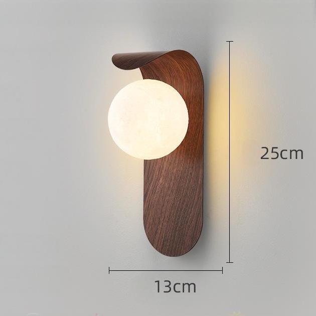 Moku Minimal Wall Lights Japanese Bedside Wood LED Lamp - Oriento Arte