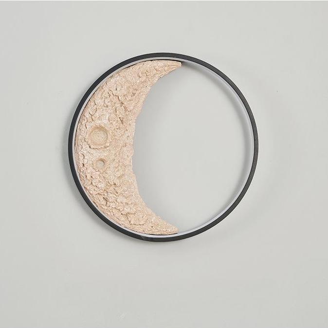 Luna Modern Outdoor House Lights Moon Surface Wall Lamp - Oriento Arte