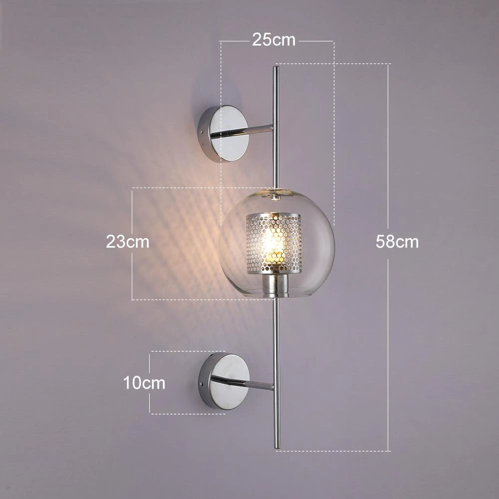 Loft - Apliques de Pared Dormitorio Cristal Lujo Retro