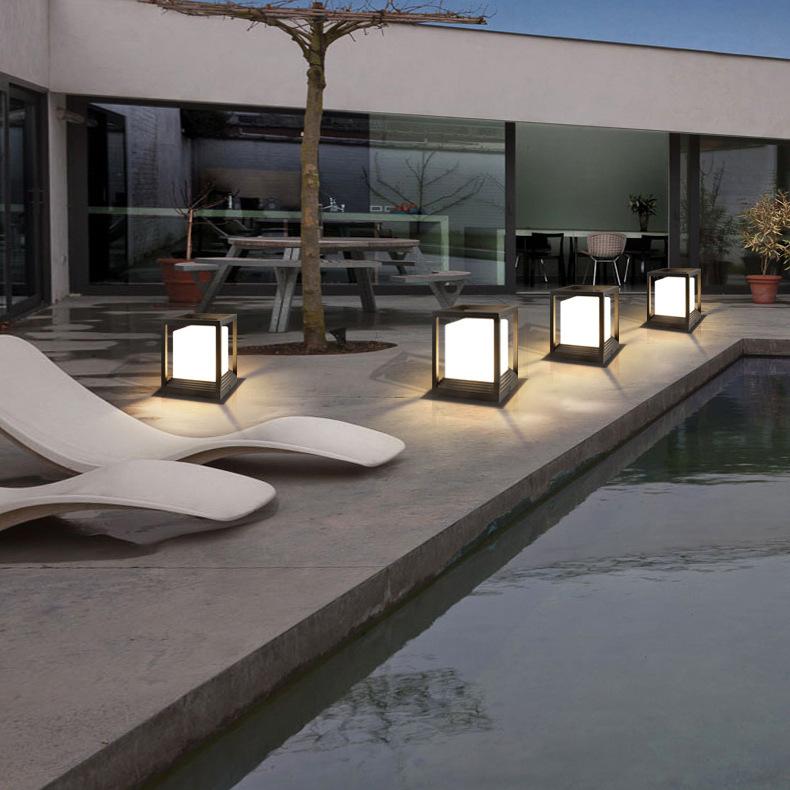 Cap Waterproof Outdoor Solar Ground Lights Pillar Top Lamp - Foco Lumina