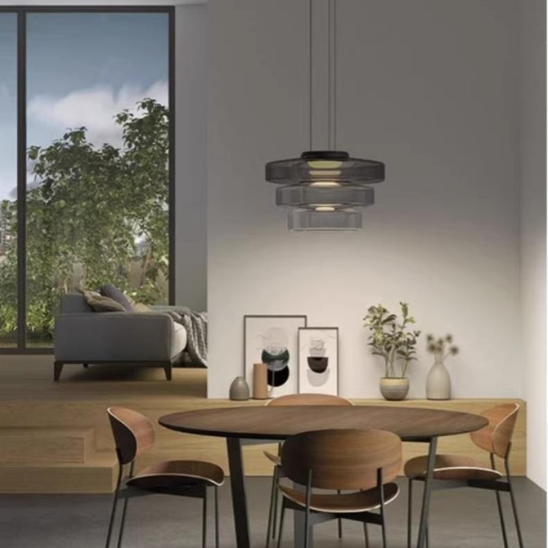 Flare Modern Glass Pendant Lamp Colored Ambient Fixture - Oriento Arte