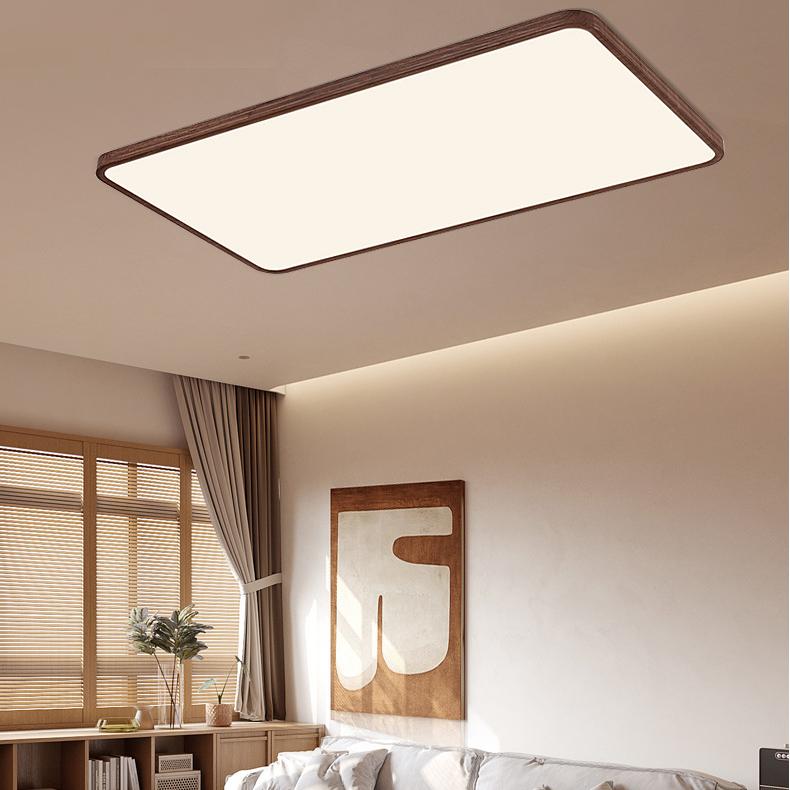 Classic Ceiling Lights in Room Walnut Bedroom Square/Round - Oriento Arte