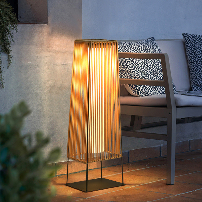 Rattan - Farolillos Solares Jardín Exterior Impermeable Suelo - Foco Lumina