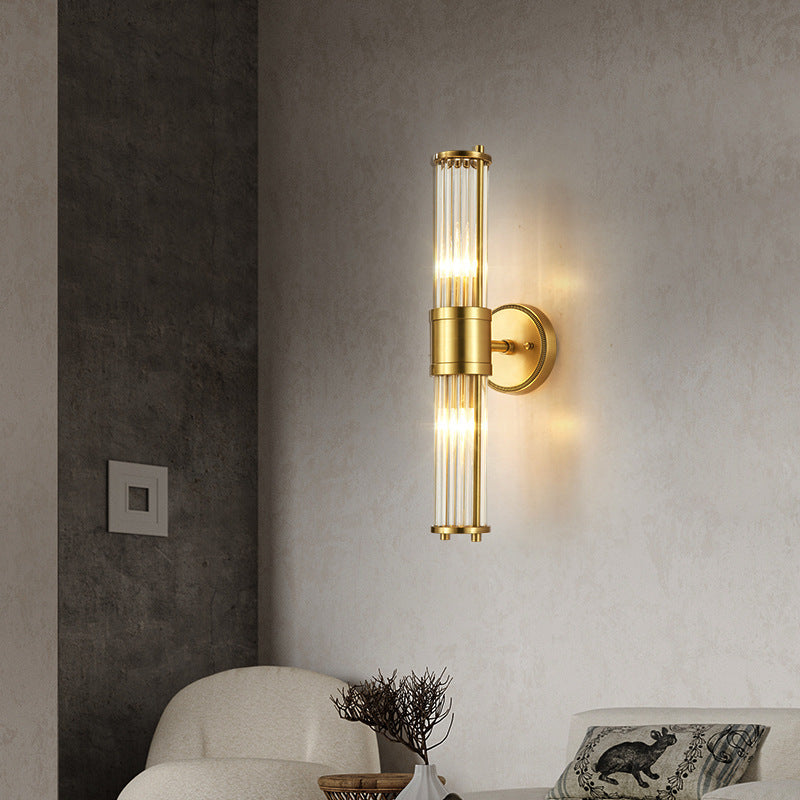 Gleam Gold Wall Mounted Bedside Lamp Light Luxury Decor - Oriento Arte