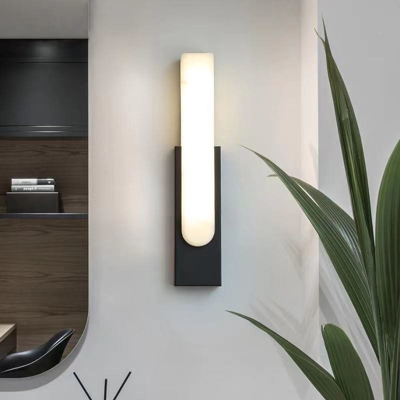 Vein Stone Wall Lighting Alabaster Hotel Sconce Light - Oriento Arte