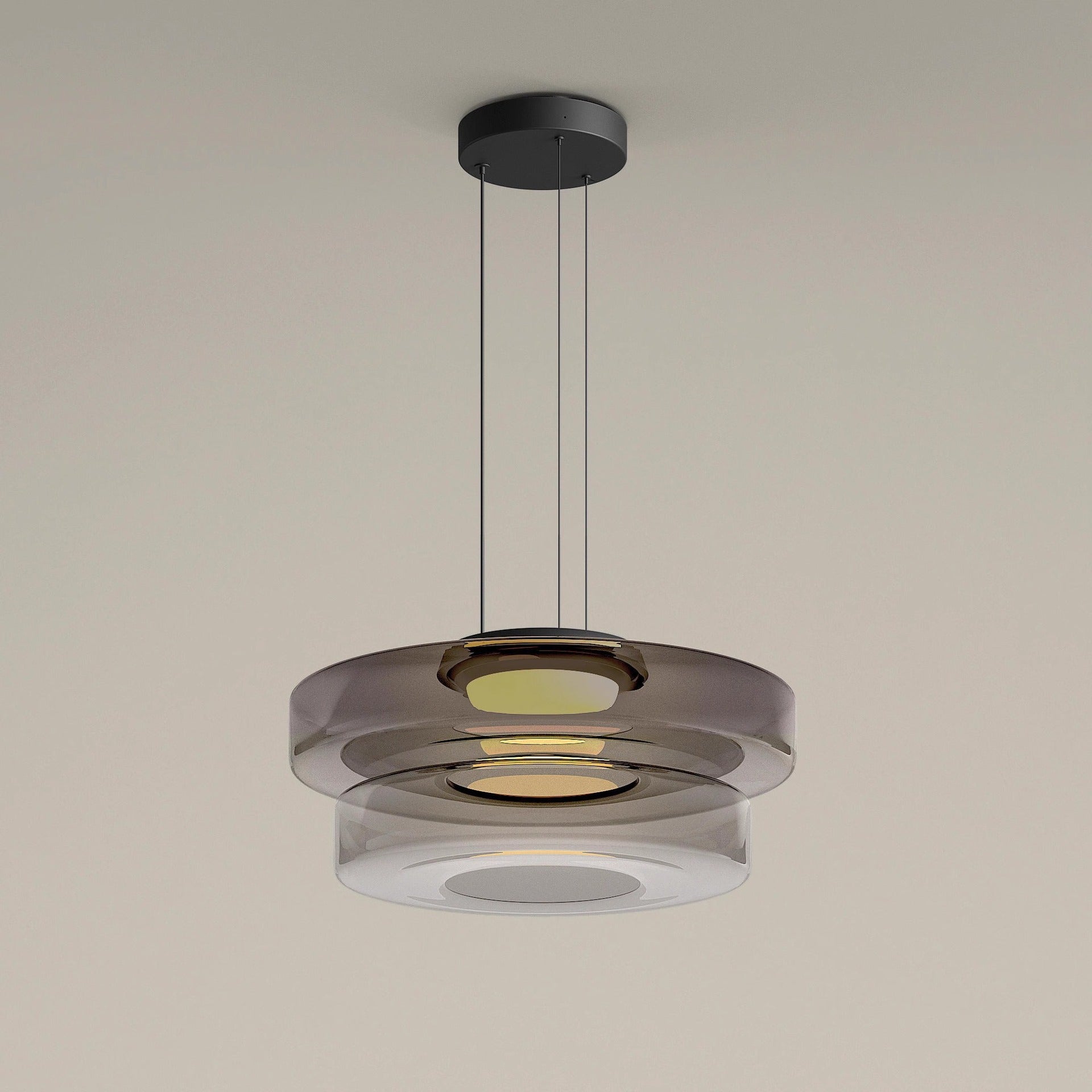Flare Modern Glass Pendant Lamp Colored Ambient Fixture - Oriento Arte