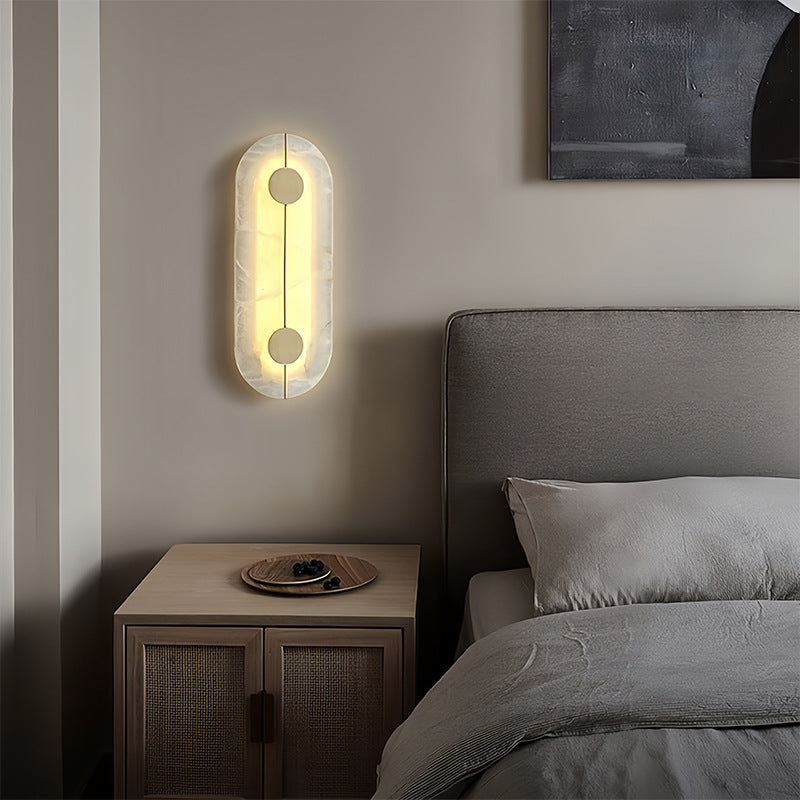 Lithos Interior Wall Lamps - Modern Nordic Stone Wall Light for Bedroom - Oriento Arte