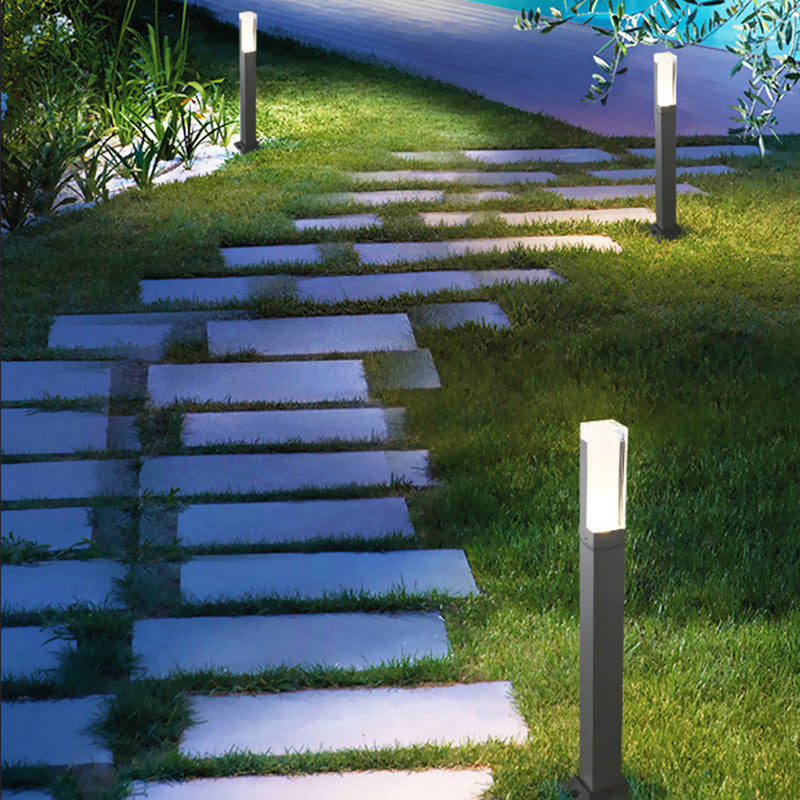 Terra Black Outdoor Lighting Waterproof Square Garden Lamp - Oriento Arte