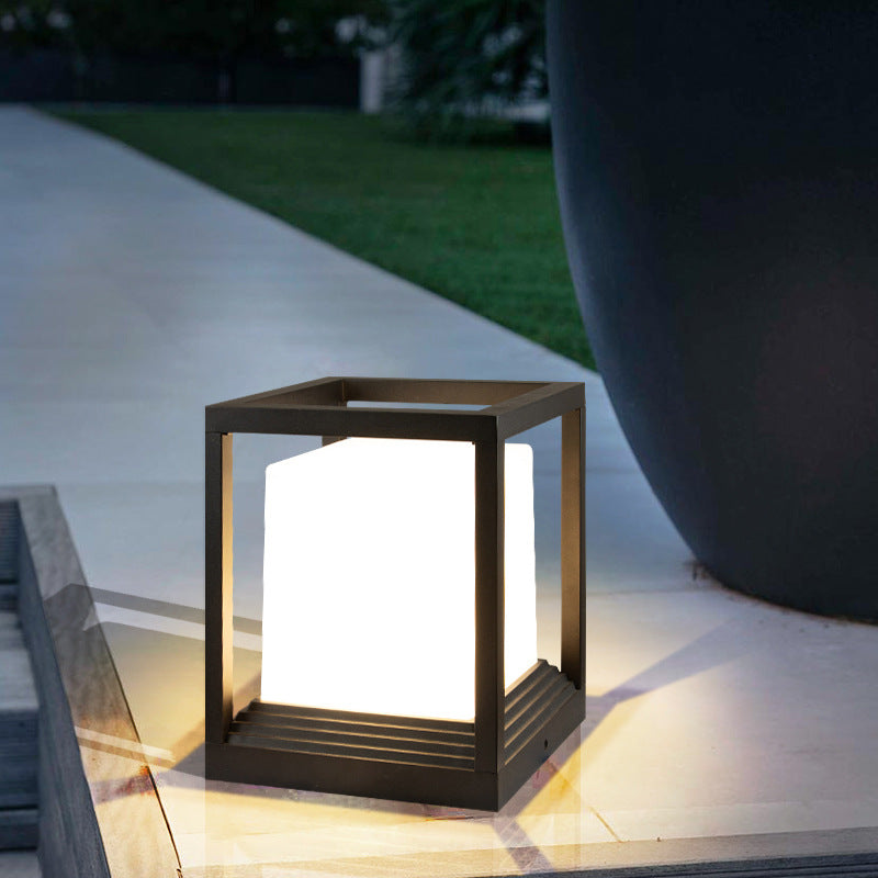 Cap Waterproof Outdoor Solar Ground Lights Pillar Top Lamp - Foco Lumina