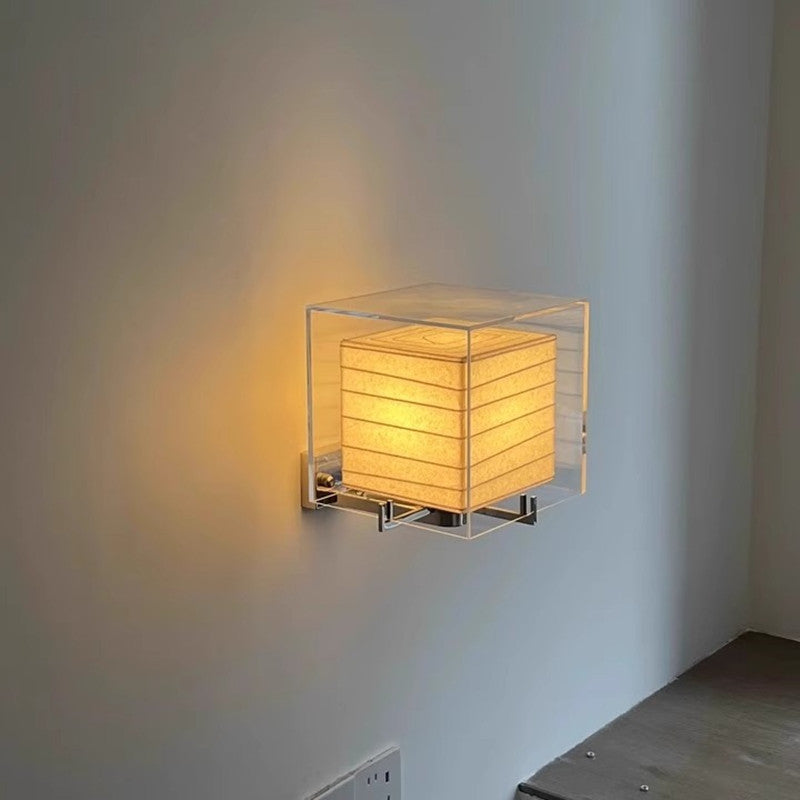 Bloc Contemporary Home Lighting Square Glass Wall/Desk Lamp - Oriento Arte