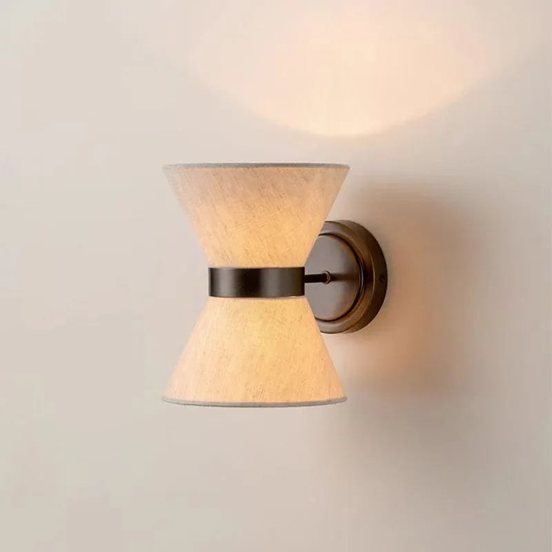 Kanso Fabric Wall Lights Minimal Nordic Vintage Sconce - Oriento Arte
