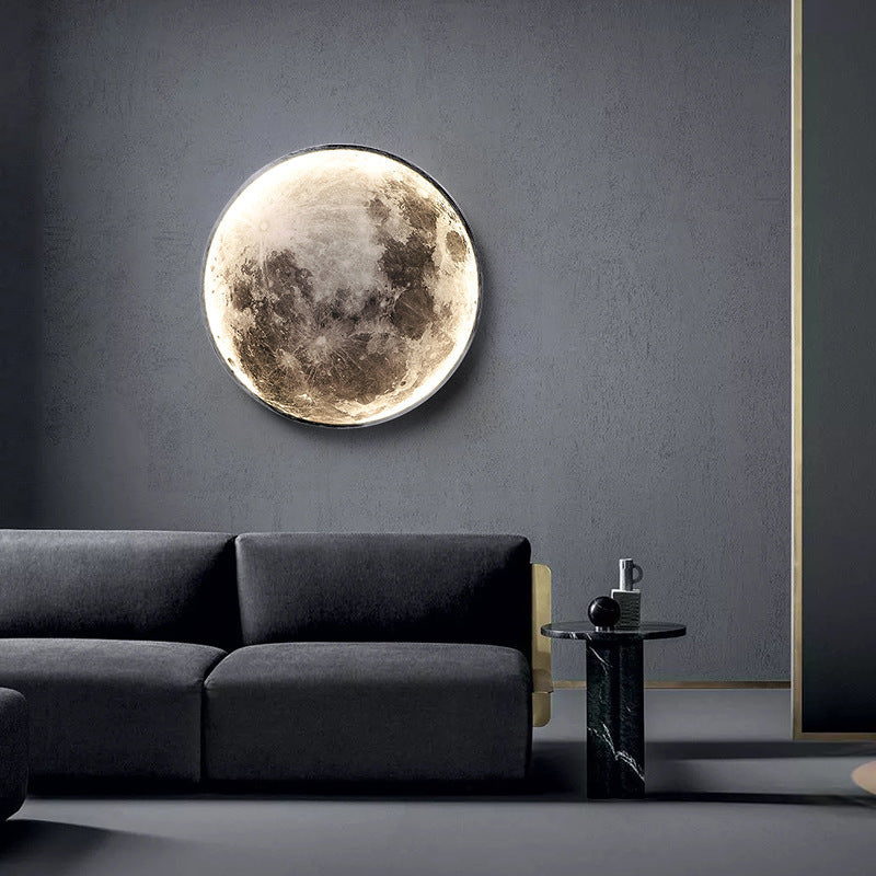 Lunar Artistic Wall Sconces Moon Painting Bedside Light - Oriento Arte