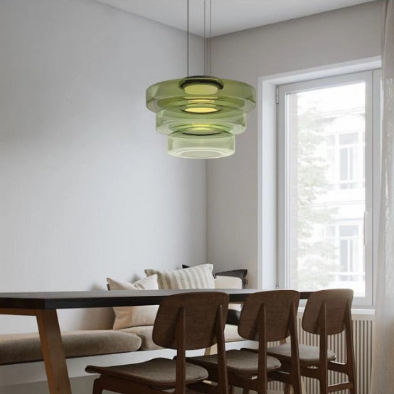 Flare - Lámpara Colgante de Cristal de Color | Estilo Moderno - Foco Lumina