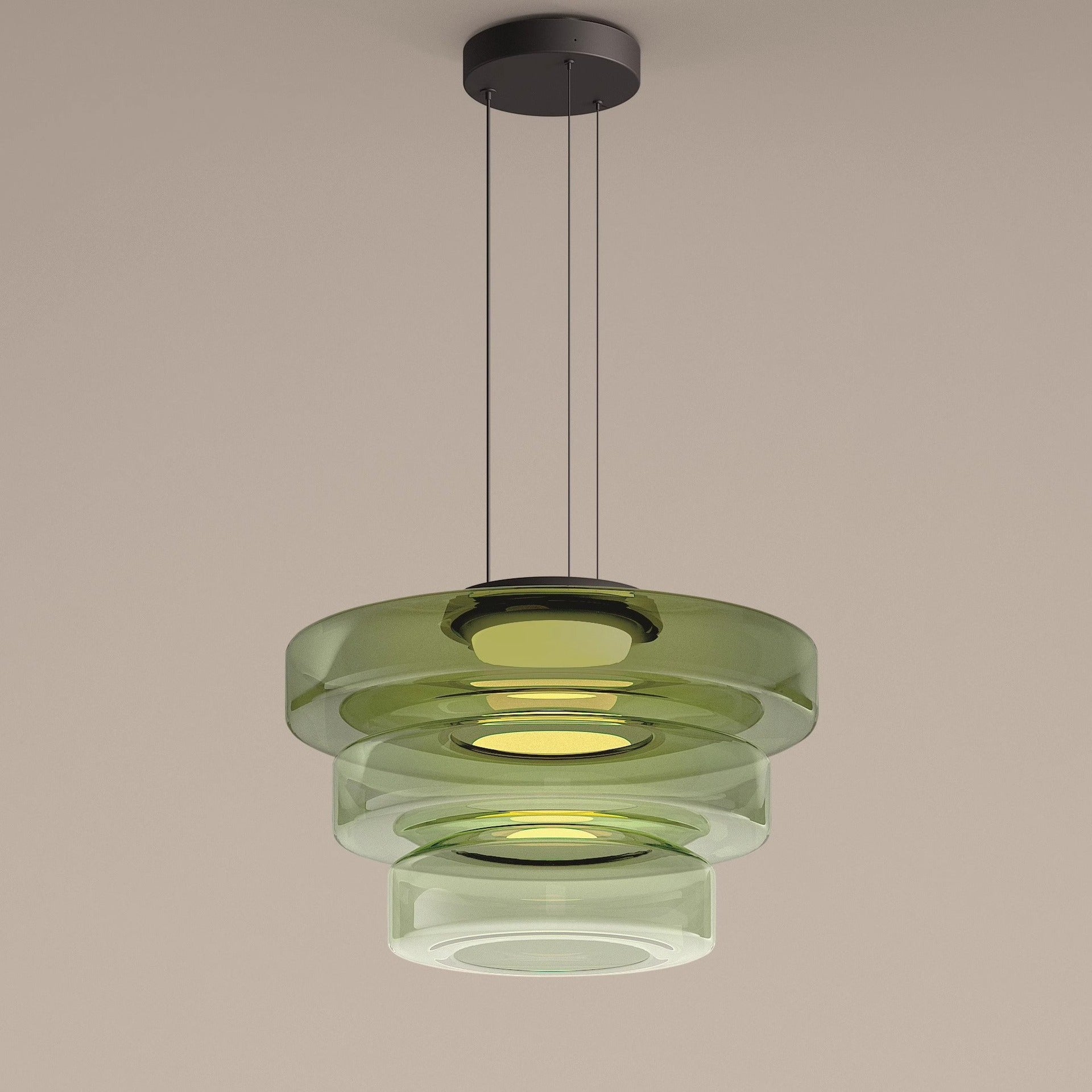 Flare Modern Glass Pendant Lamp Colored Ambient Fixture - Oriento Arte