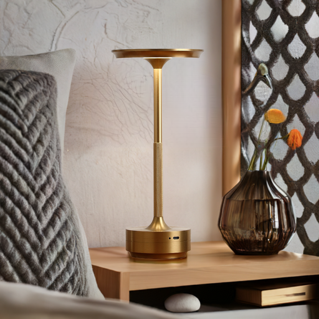 Duo Multicolor Rechargeable Table Lamp Retro Luxe Touch I-Beam Light - Oriento Arte