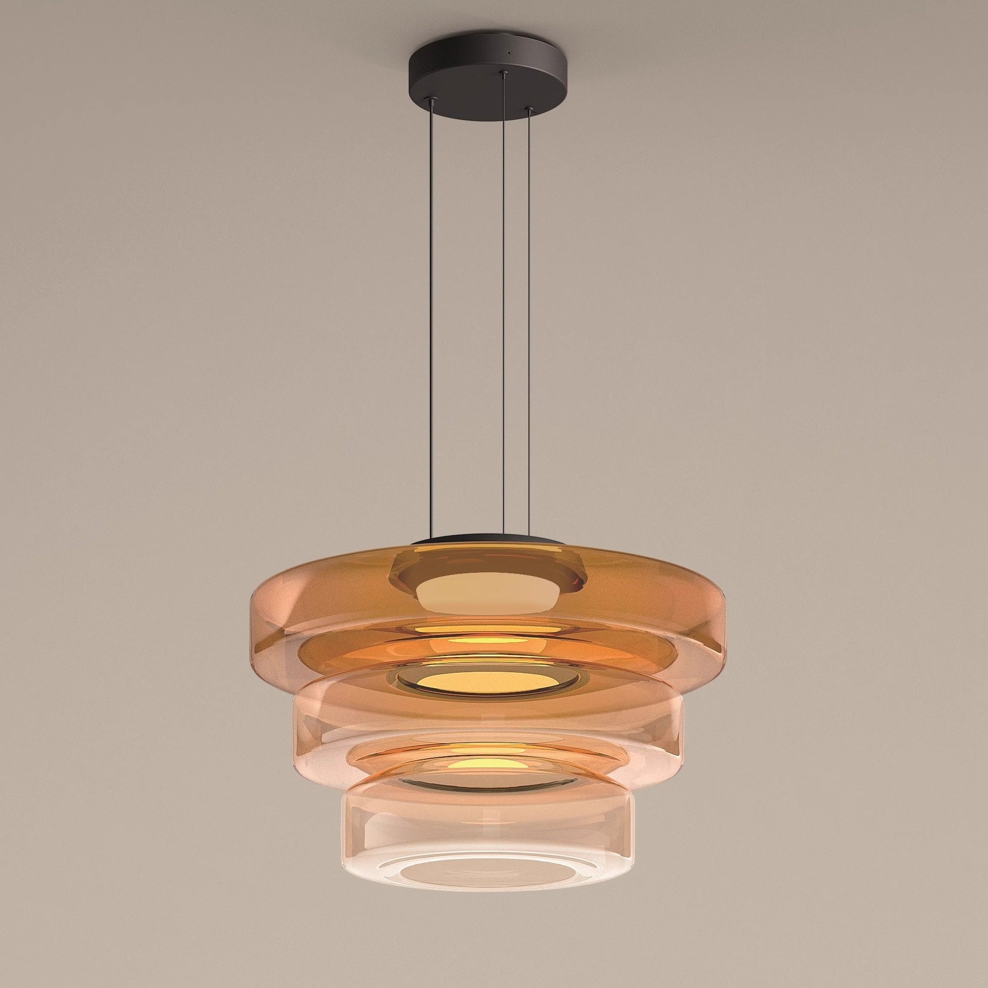 Flare Modern Glass Pendant Lamp Colored Ambient Fixture - Oriento Arte