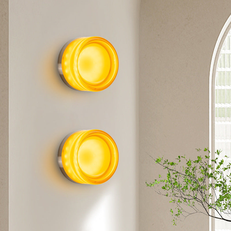 Void Modern Wall Sconces Indoor Minimal Round Concave - Oriento Arte