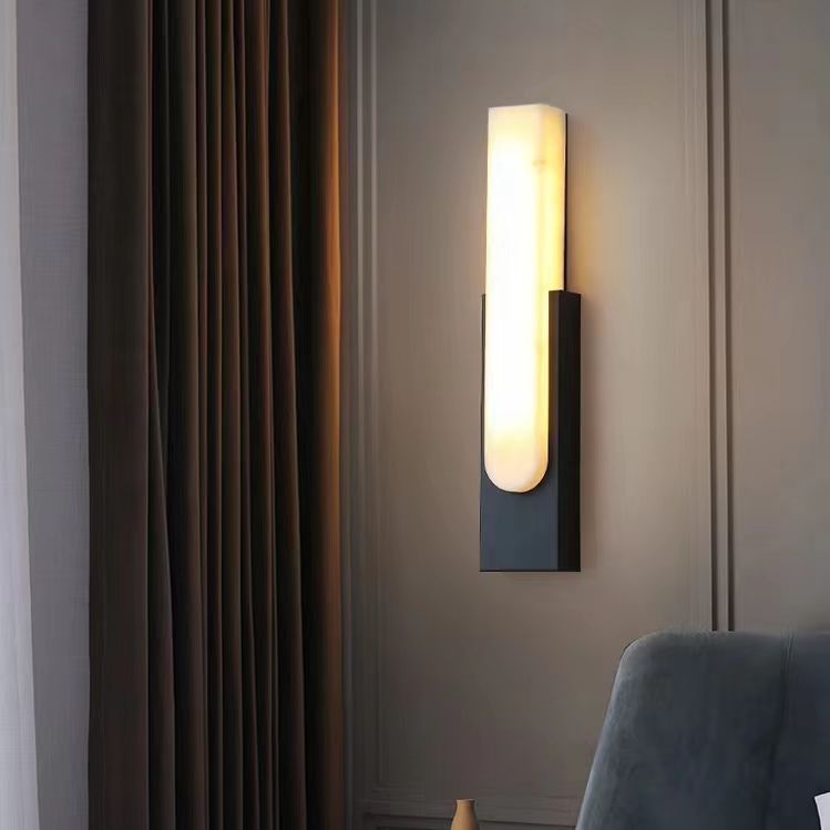 Vein Stone Wall Lighting Alabaster Hotel Sconce Light - Oriento Arte