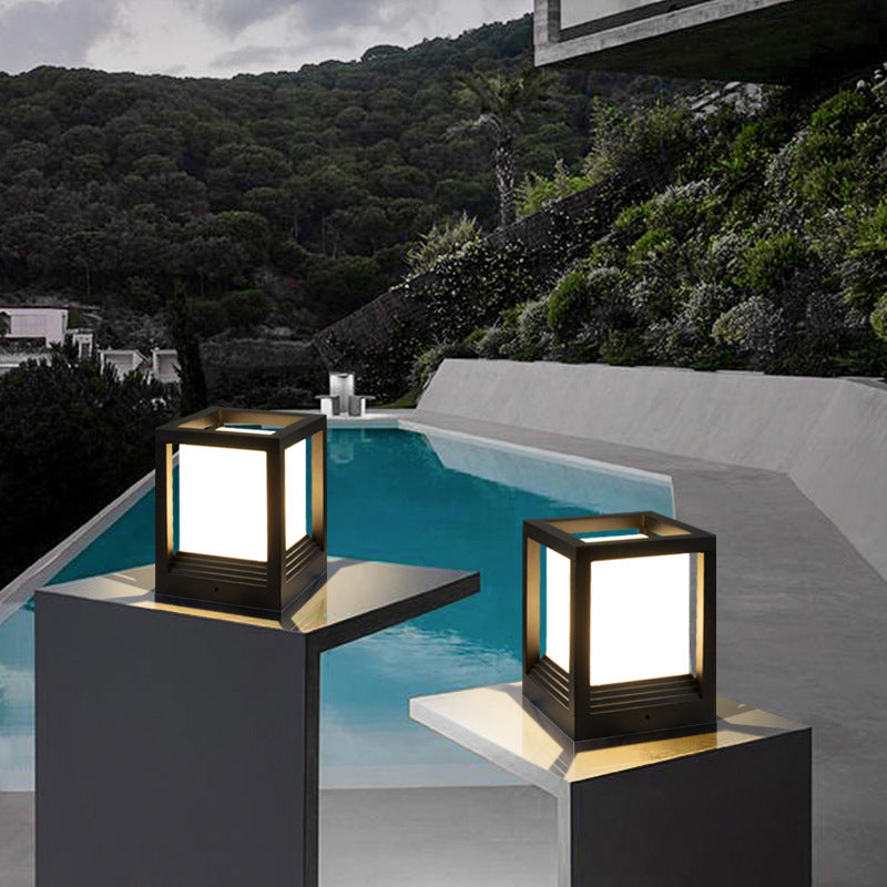Cap Waterproof Outdoor Solar Ground Lights Pillar Top Lamp - Foco Lumina