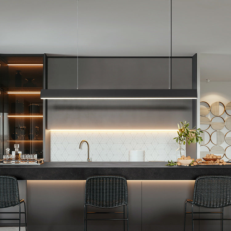 Luxe Modern Linear Dining Room Chandelier Creative Bar Lamp - Oriento Arte