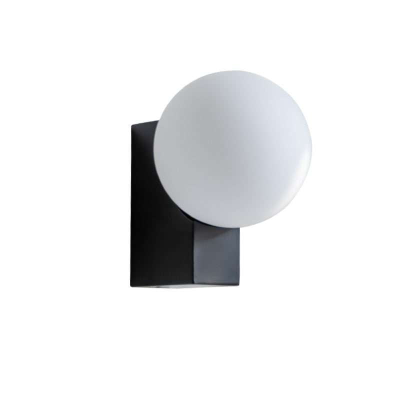 Pure Minimal Wall Sconce Glass Light Globe Hallway Light - Oriento Arte