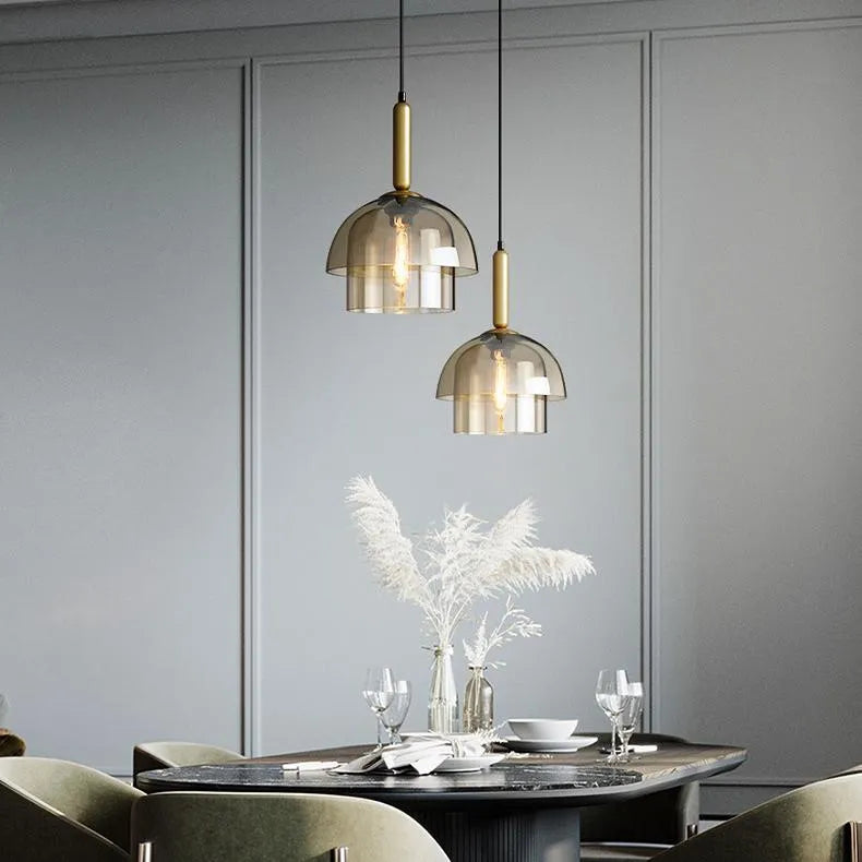 Tier - Lampara Colgante Cristal Industrial Retro Luz Barra