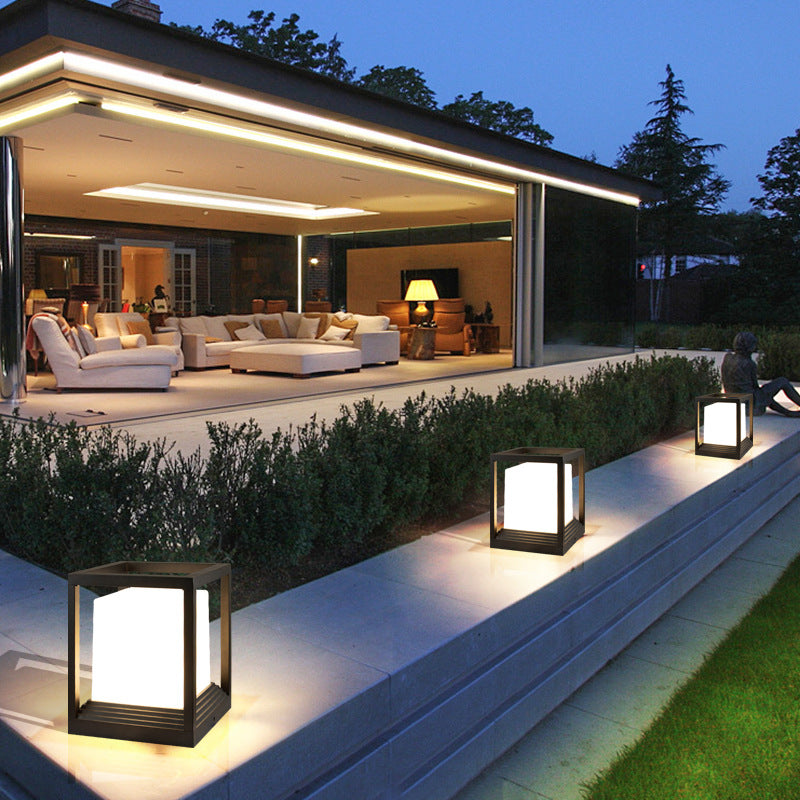 Cap Waterproof Outdoor Solar Ground Lights Pillar Top Lamp - Foco Lumina