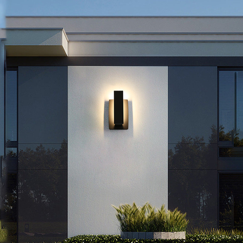 Shield Black Exterior Wall Lamps Waterproof Outdoor Fixture - Oriento Arte