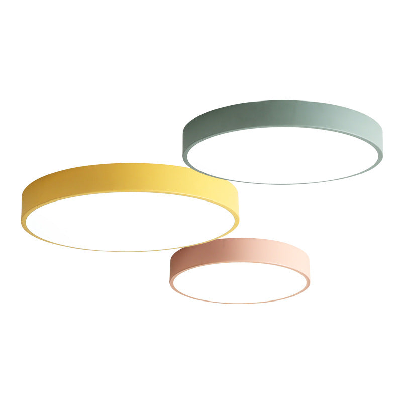 Nube - Lampara Minimalista Techo LED Macaron Salón Circular