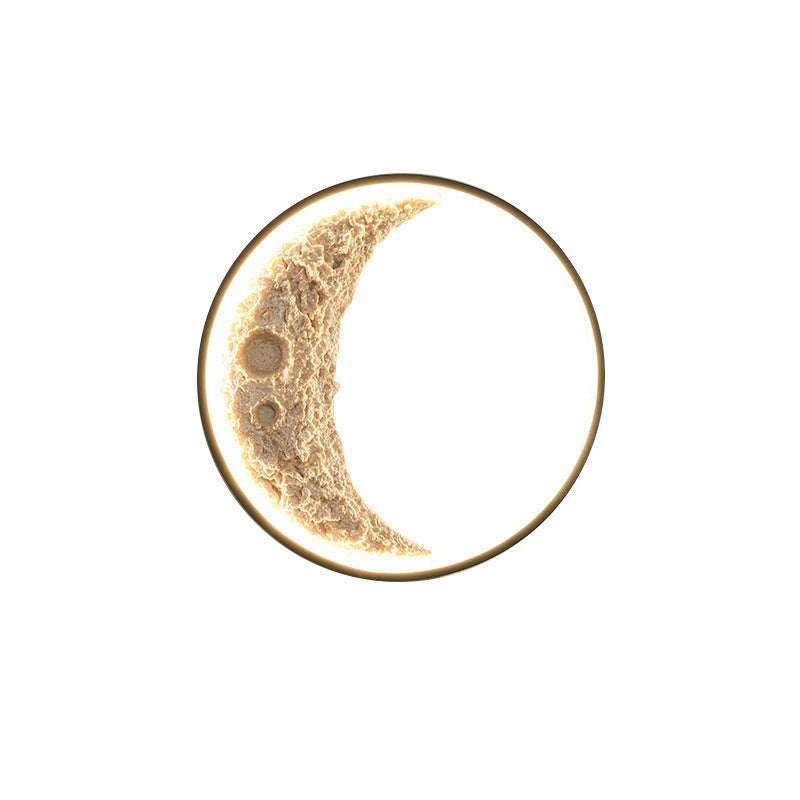 Luna Modern Outdoor House Lights Moon Surface Wall Lamp - Oriento Arte