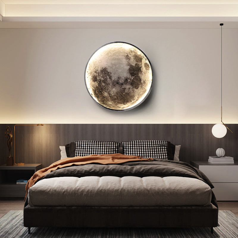 Lunar Artistic Wall Sconces Moon Painting Bedside Light - Oriento Arte