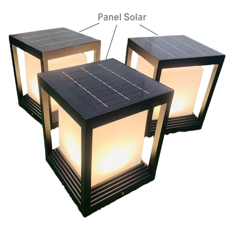 Cap - Luz Solar para Pilar de Exterior Resistente al Agua - Foco Lumina