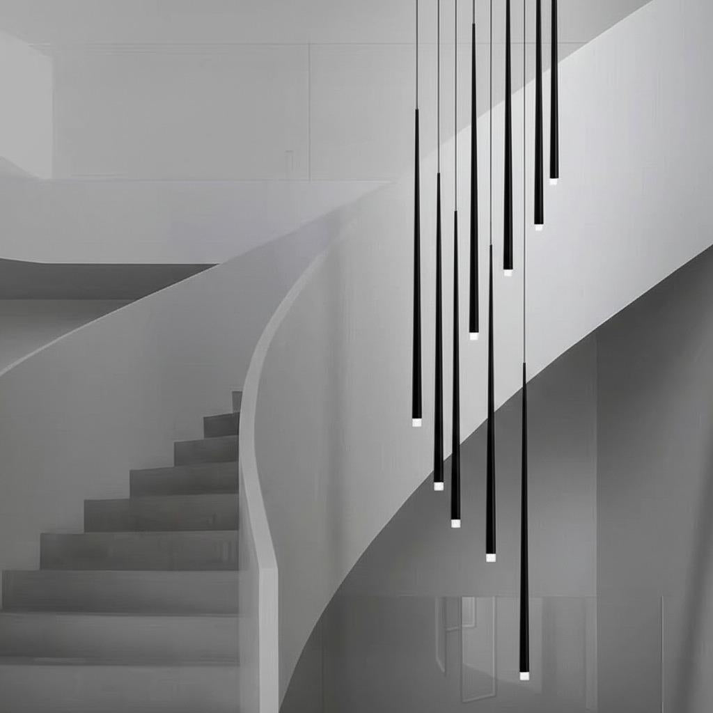 Apex LED Cone Linear Pendant Light Fixture Diffused - 3 x 60cm - Oriento Arte