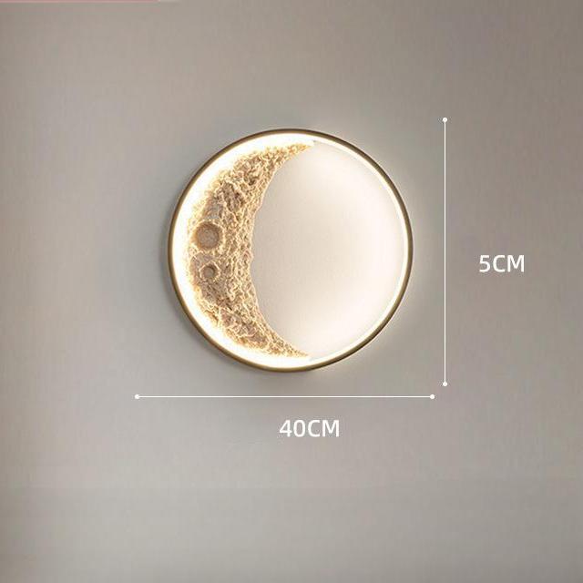 Luna Modern Outdoor House Lights Moon Surface Wall Lamp - Oriento Arte