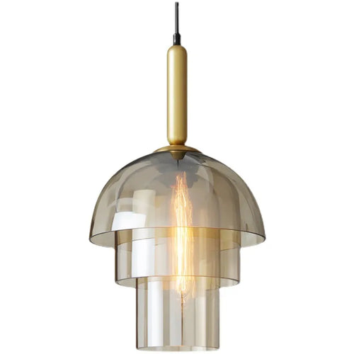 Tier - Lampara Colgante Cristal Industrial Retro Luz Barra
