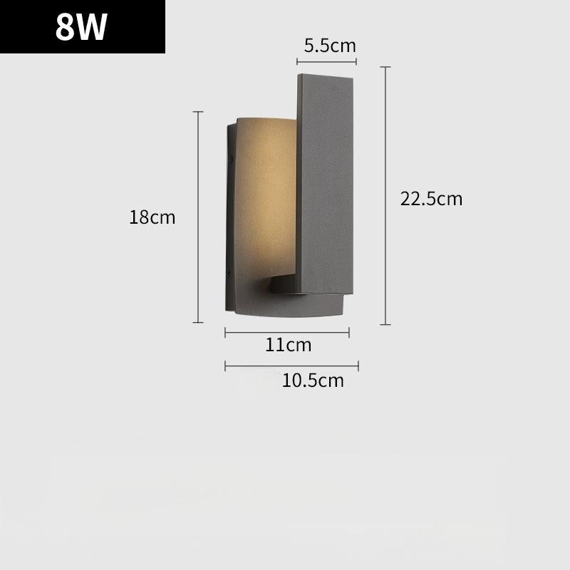 Shield Black Exterior Wall Lamps Waterproof Outdoor Fixture - Oriento Arte