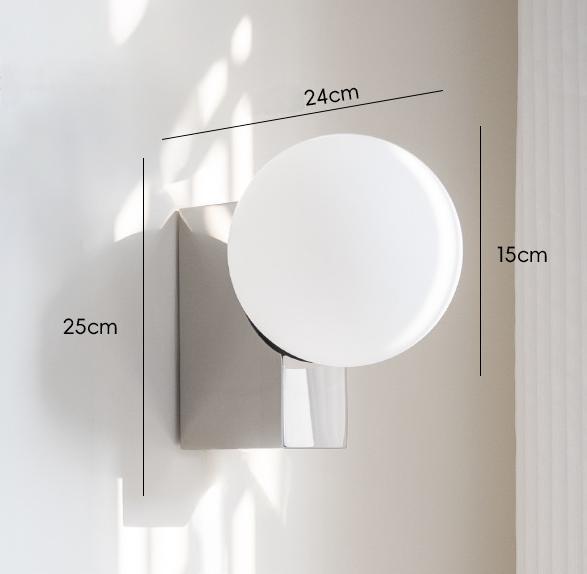 Pure Minimal Wall Sconce Glass Light Globe Hallway Light - Oriento Arte