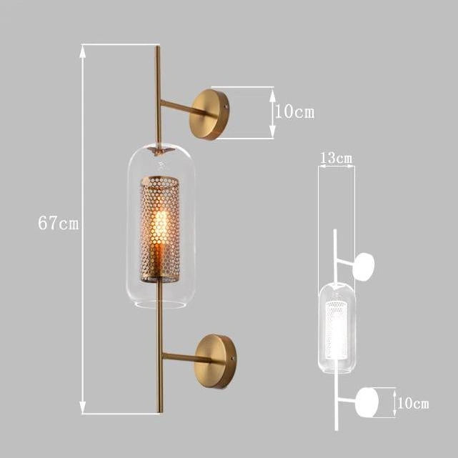 Loft - Apliques de Pared Dormitorio Cristal Lujo Retro