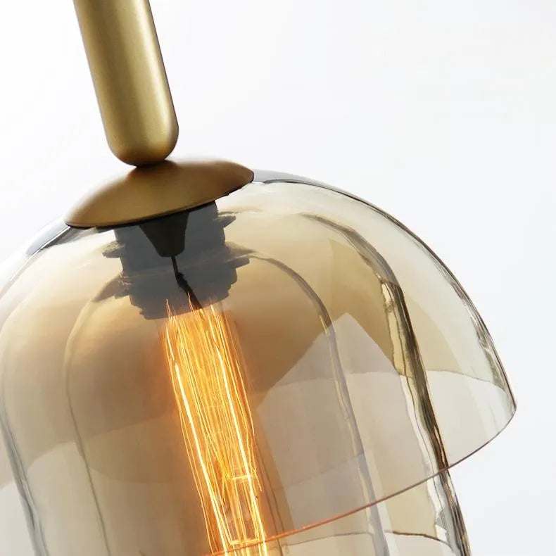 Tier - Lampara Colgante Cristal Industrial Retro Luz Barra