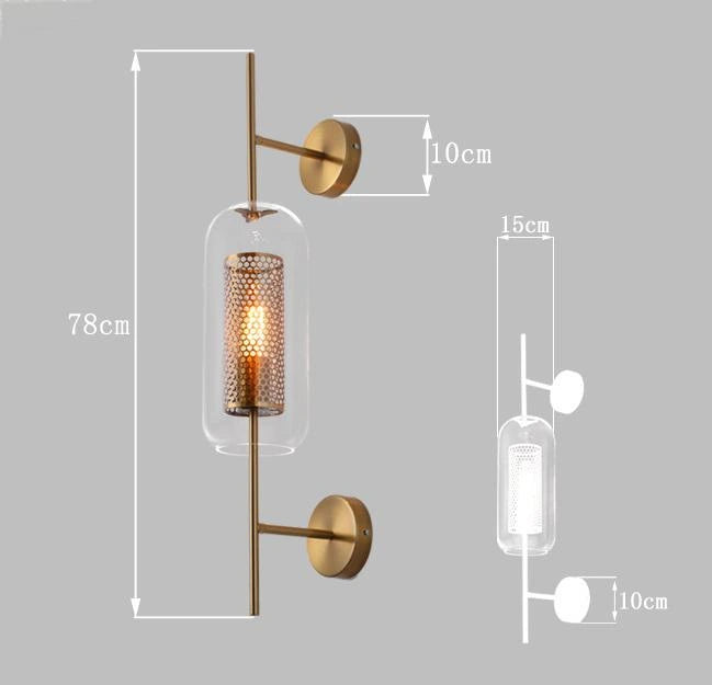 Loft - Apliques de Pared Dormitorio Cristal Lujo Retro