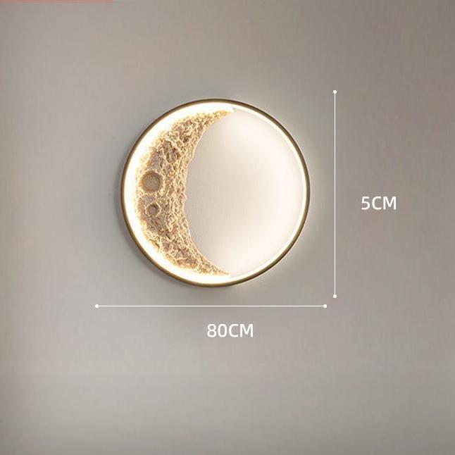 Luna Modern Outdoor House Lights Moon Surface Wall Lamp - Oriento Arte