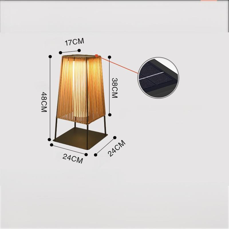 Rattan - Farolillos Solares Jardín Exterior Impermeable Suelo - Foco Lumina