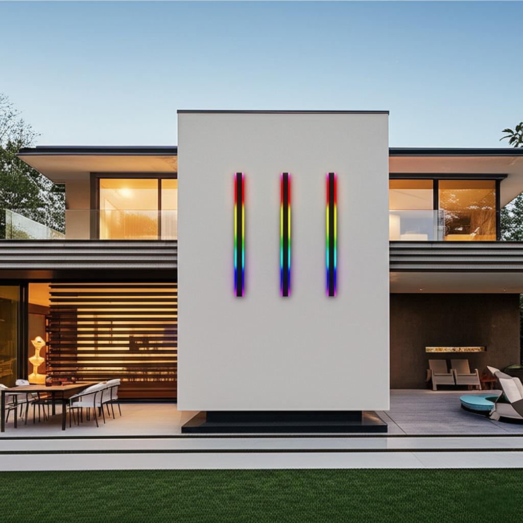 Edge - Aplique de Pared Exterior Lineal e Impermeable - Foco Lumina